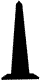 Silhouette of Obelisk 25cm